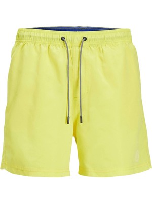 Jack & Jones Erkek Jpstfıjı Logo Detaylı Deniz Şortu 12225961 Sarı