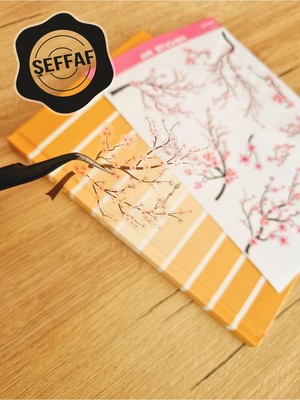 Sweet Twins - Şeffaf Floral & Leaf Temalı Laptop Notebook Telefon Tablet Ajanda Sticker Seti