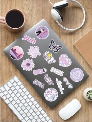 Sweet Twins Vsco Purple Laptop Notebook Tablet Sticker Set 1