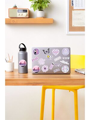 Sweet Twins Vsco Purple Laptop Notebook Tablet Sticker Set 1