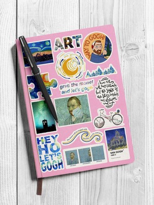 Sweet Twins - V-Gogh Temalı Laptop Notebook Tablet Sticker Set 7