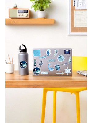 Sweet Twins Vsco Blue Laptop Notebook Tablet Sticker Set 5