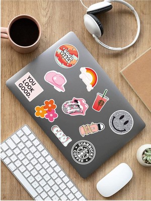 Sweet Twins Good Vibes Temalı Laptop Notebook Tablet Sticker Set 6