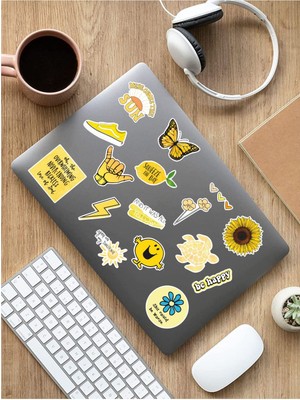 Sweet Twins - Vsco Yellow Laptop Notebook Tablet Sticker Set 1