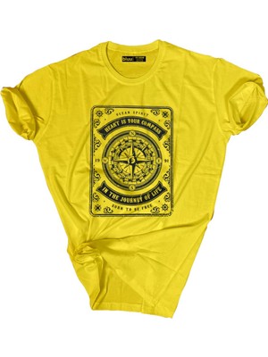 Bluu  Baskılı Tişört Outdoor Normal Kalıp Tshirt