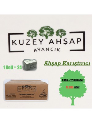 Kuzey Ahşap Ahşap Çay Kahve Karıştırıcı 24 x 500 Adet