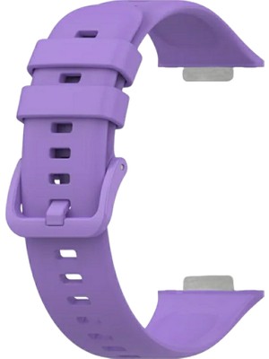 FirstModel Huawei Watch Fit 2 Uyumlu Spor Silikon Kordon Lila