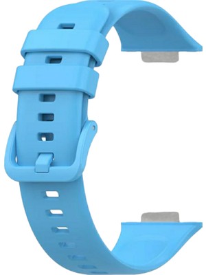 FirstModel Huawei Watch Fit 2 Uyumlu Spor Silikon Kordon Saks Mavi