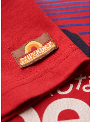 Superdry Bisiklet Yaka Baskılı Kırmızı Erkek T-Shirt M1011982A9QZ_GREAT Outdoors Graphıc