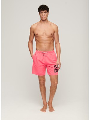 Superdry Pembe Erkek Şort Mayo M3010228AMBC_SPORTSWEAR Logo 17 Sw