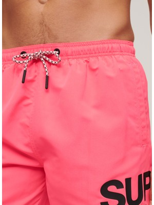 Superdry Pembe Erkek Şort Mayo M3010228AMBC_SPORTSWEAR Logo 17 Sw