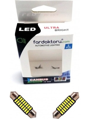 Fardoktoru 36MM Beyaz 16 Smd Sofit Oto LED Ampulü