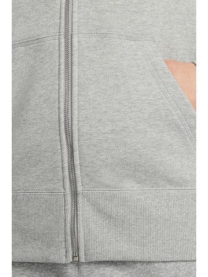 Nike Sportswear Full Zip Mens Hoodie Kapüşonlu Fermuarlı Gri Sweatshirt