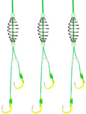 Megsaydin 5 Li Fosforlu Sazan Takımı Yaylı Avcı Seti 2 cm İğne Boyu ve 1.3 cm Ağız Genişliği