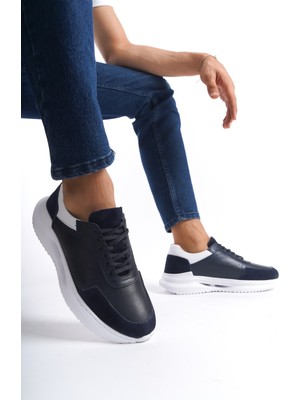 Mubiano Hakiki Deri MBKRY028-LCV Erkek Lacivert Sneaker & Spor Ayakkabı
