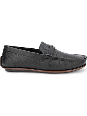 Tamer Tanca Erkek Deri Siyah Loafer Ayakkabı 537 3429 Erk Ayk Y24 Sıyah Fltr