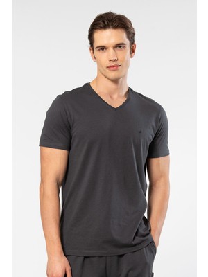 Cacharel Erkek V Yaka T-Shirt 2170/ANTRASIT