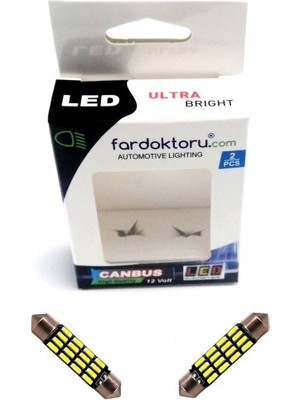 Fardoktoru 39MM Beyaz 16 Smd Sofit Oto LED Ampulü