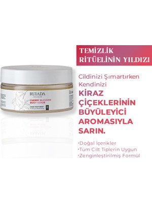 Ruiada Japon Kiraz Çiçeği Body Scrub 250 Ml Besleyici Nemlendirici Etkili Vücut Peelingi Unisex