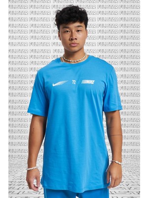 Nike Sportswear Standard Issue Short Sleeve Tee Pamuklu Erkek Tişört Mavi