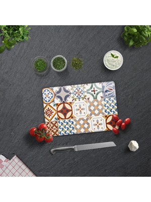 Decorita Çini Desen | Cam Kesme Tahtası - Cam Kesme Tablası | 20cm x 30cm