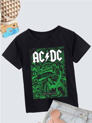 Hanclo Ünisex Rahat Kalıp Pamuklu Baskılı Siyah Çocuk T-Shirt