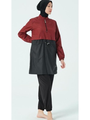 Tesmay 22104 Bordo Büyük Beden Tesettür Mayo