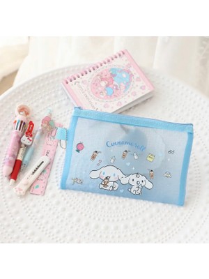 Syn İletişim Sanrio Hello Kitty Kuromi Cinnamoroll My Melody Melody Kawaii Kore Japon Kırtasiye Kalem Kutusu Makyaj Çantası Okul Çanta Büyük Kalemlik Ölçü: 22X17 cm