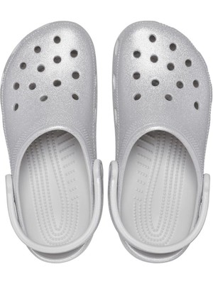 Crocs Classic Glitter Clog Unisex Gri Terlik