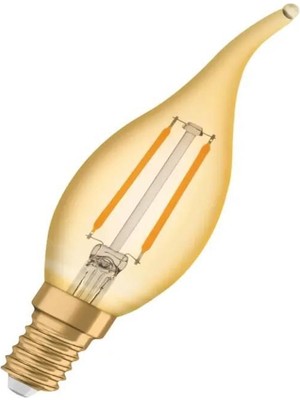 Osram Vintage 2,5W (22W) Kıvrımlı Rustik LED Mum Ampul - Sarı Dekoratif Lamba