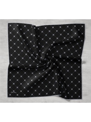 Silk Home Twill Ipek Eşarp - 11392-22 Siyah Gümüş