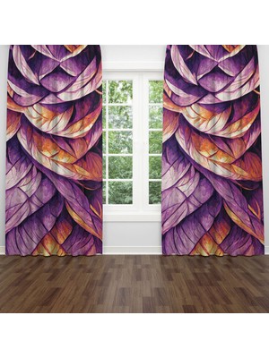 A2ZTR Dijital Baskılı Fon Perde Iki Kanat