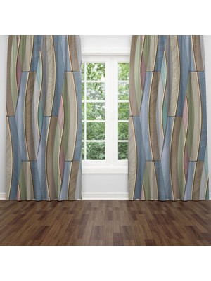 A2ZTR Dijital Baskılı Fon Perde Iki Kanat