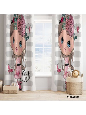 A2ZTR Dijital Baskılı Fon Perde Iki Kanat