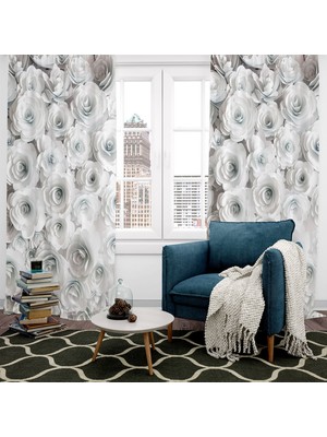 A2ZTR Dijital Baskılı Fon Perde Iki Kanat