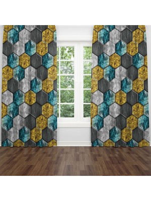 A2ZTR Dijital Baskılı Fon Perde Iki Kanat