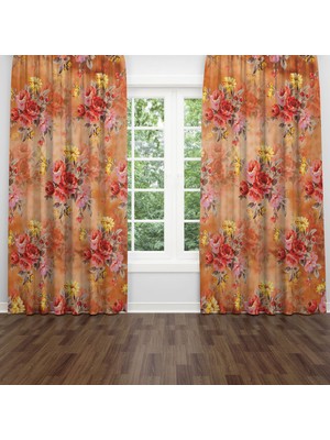 A2ZTR Dijital Baskılı Fon Perde Iki Kanat