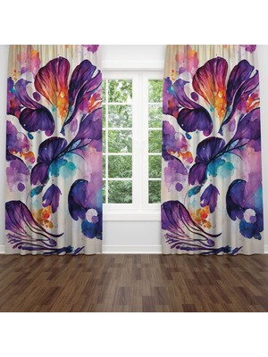 A2ZTR Dijital Baskılı Fon Perde Iki Kanat