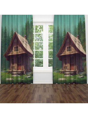 A2ZTR Dijital Baskılı Fon Perde Iki Kanat