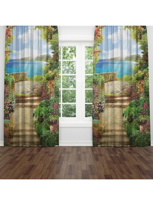 A2ZTR Dijital Baskılı Fon Perde Iki Kanat