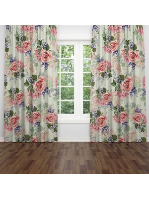 A2ZTR Dijital Baskılı Fon Perde Iki Kanat