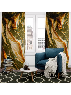 A2ZTR Dijital Baskılı Fon Perde Iki Kanat