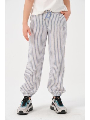 Jazziee Genç Kız Çocuk Çizgili Jogger Pantolon