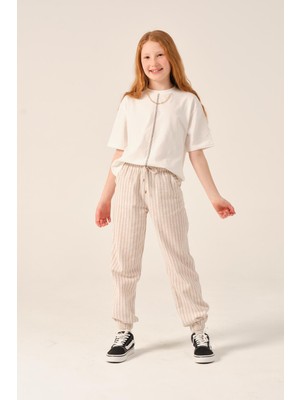 Jazziee Genç Kız Çocuk Çizgili Jogger Pantolon