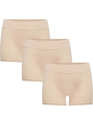 Forever More Kadın Boxer 3'lü Ten Renkli Dikişsiz Tasarım ile Rahatlık Sunar
