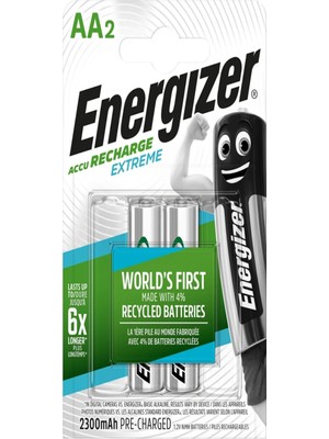 Energizer Şarjli Pil Aa 2300 Mah 2'li 416886