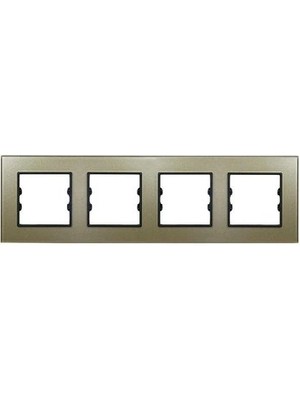 Arvehu Electric Asfir Schneider Asfora Serisi Alüminyum Onyx Dörtlü Çerçeve ALG304-71 Modeli