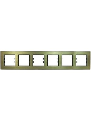 Arvehu Electric Asfir Schneider Asfora Serisi Alüminyum Bronz Altılı Çerçeve ALG106-71 Modeli