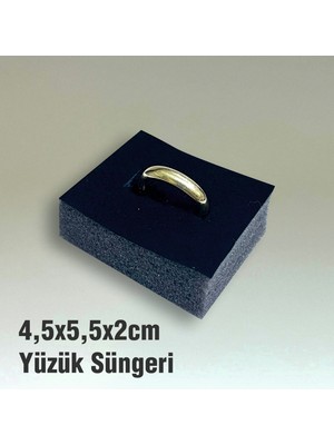 Örün Matbaa Sünger Yüzük Kutusu Süngeri 30 Adet 4,5X5,5X2CM Siyah Flok Kaplı