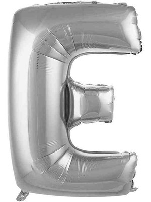 Ürün Limanı E Harfi 36 cm Gümüş Folyo Balon